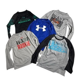 Under Armour Shirt Lot Boys YMD Medium Long Sleeve Lot of 5 - Picture 1 of 8