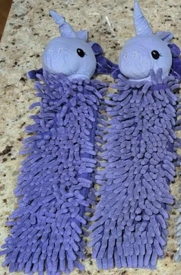 LOTE DE 2 toallas de mano Norwex Pet Dry púrpura unicornio microfibra animales chenilla Foto 1 de 4