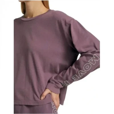 NUEVO CON ETIQUETAS MOTHER DENIM Move It XS Twister Camiseta Corta Manga Larga Púrpura Pedernal $105 Foto 1 de 4