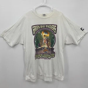 Vintage Starter Green Bay Packers NFL Shirt Short Sleeve XXXI White Size XL Mens - Picture 1 of 12