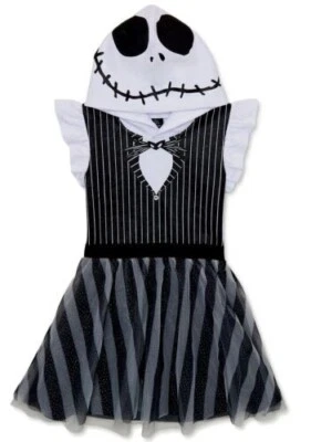 Disney Nightmare Before Christmas Jack Skellington Hoodie Costume Dress-10/12 - Image 1 of 4
