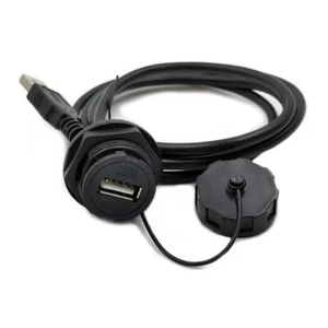 Spina maschio femmina pannello USB 2.0 dati connettore USB adattatore impermeabile + cavo 1M - Foto 1 di 7