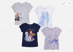 DISNEY FROZEN GIRLS 4 PK T-SHIRTS FOREVER CONNECTED (MULTI COLOR 5)NWT - Picture 1 of 5