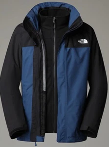 Chaqueta triclimática The North Face talla pequeña 3 en 1 nueva con etiquetas azul sombreado-TNF negra - Imagen 1 de 12