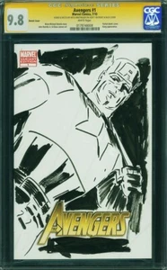 Mitch Breitweiser Original Captain America Sketch CGC SS 9.8 SIGNED Avengers #1 - Picture 1 of 3