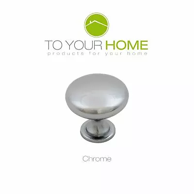 Chrome Drawer Wardrobe Kitchen Cupboard Cabinet Door Knobs Handles - Image 1 of 2