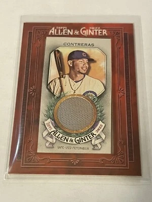 2022 Topps Allen & Ginter #MFR-WC Wilson Contreras Red Border Patch Chicago Cubs - Image 1 of 2