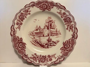 Crown Ducal ware england Bristol Pink Historic Town Of Smithville N.J 9.5" - Picture 1 of 8