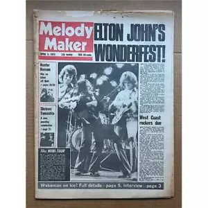 10CC MELODY MAKER MAGAZINE APRIL 5 1975 10CC COVER/ELTON JOHN HEADLINE/WAKEMAN - Picture 1 of 1