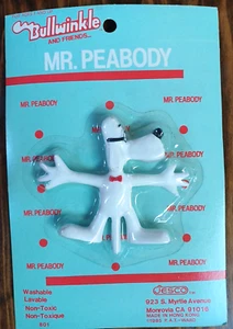 Vintage Jesco Bullwinkle and Friends Mr. Peabody Rubber Bendable Figure 5" - NOS - Picture 1 of 4