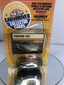 Matchbox Porsche 959 Gray With Official Car And Driver Collector - Picture 1 of 3