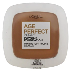 2 Pack L'OREAL Age Perfect Creamy Powder Foundation 350~Classic Tan~Mirror Incl - Picture 1 of 2