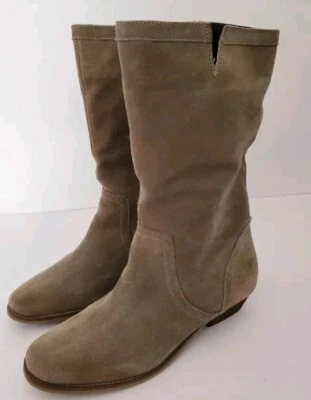 Lindas botas de cuero de gamuza de media pantorrilla Diba para mujer talla 9 verde oliva Foto 1 de 4