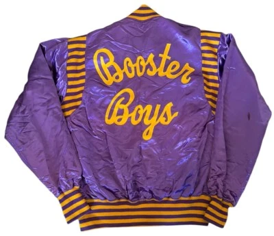 Vintage 50’s Booster Boys Rare Purple And Yellow Jacket Bomber Size Large AHS  - Image 1 of 4