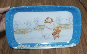 Pimpernel The Snowman Raymond Briggs Melamine Sandwich Tray XMAS Rare 14" x 8" - Picture 1 of 7