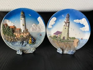 K's Collection Decorative Collectible Lighthouse plates on stand (4 1/2” tall) - Bild 1 von 8