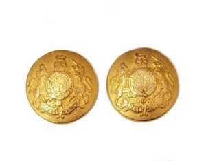 Two Men's Vintage Kilbride Blazer Buttons Gold Metal Brass Alloy - Picture 1 of 1