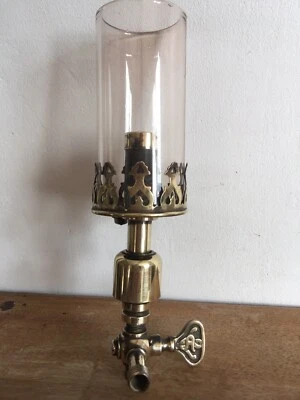 lampe à gaz ancienne Laiton - Photo 1/4