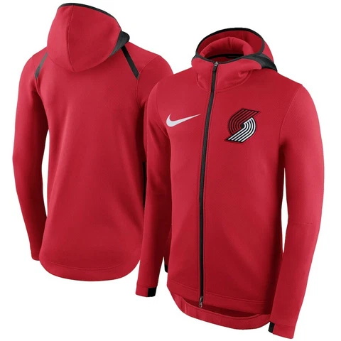 NIKE Portland Trail Blazers On-Court Therma Flex Showtime Full-Zip Hoodie XL Cover