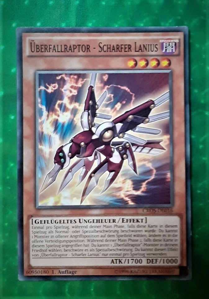 Yu-Gi-Oh CROS Überfallraptor - Scharfer Lanius "near mint"  1.Auflage - Bild 1 von 1