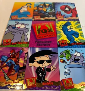 Fleer Ultra Fox Kids Network 1995 edición Premier sin cortar 10,5 x 7 tarjeta promocional de 9 - Imagen 1 de 3