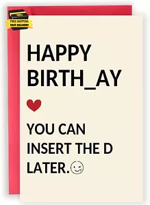 Funny Birthday Gifts for Men Him, Humorous Bady Card for Husband Boyfriend, Adul - Picture 1 of 6