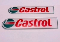 Castrol Domed Badge Sticker Domed Race 3D Gel Resin Bonnet Panel Window 50x20mm