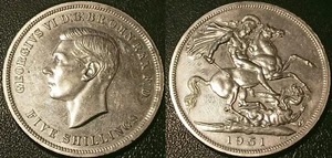 Royaume-Uni - George VI 5 shillings / 1 crown 1951 festival of Britain ! KM#880 - Imagen 1 de 1