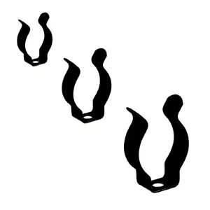 Nuovo 4 x CLIP UTENSILI APERTI NERO PLASTIFICATO MOLLE ACCIAIO GRIP DIA. 50MM - Uno - Foto 1 di 1