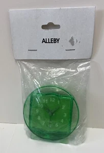 Ikea Alleby Desk Alarm Clock/ Desk Clock/Green Plastic /Battery Operated - Picture 1 of 9