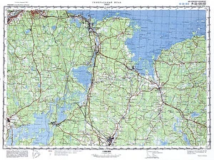 Russische Sowjetische Militär Topographische Karten - TIERP (Schweden) 1:100 000, REPRINT - Bild 1 von 4