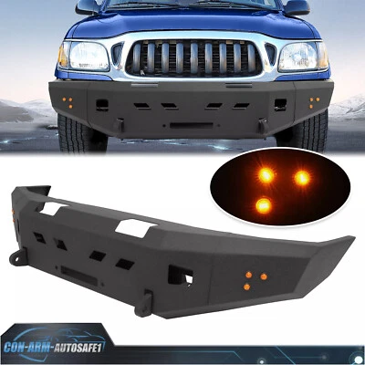 For Toyota Tacoma 1995-2004 Steel Front Bumper W/ Lights Powder Coated - Imagem 1 de 4