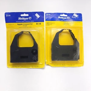 (2) Pelikan Z114 Black Ribbon Cartridge Apple Imagewriter I & II C.Itoh 1500 USA - Picture 1 of 4