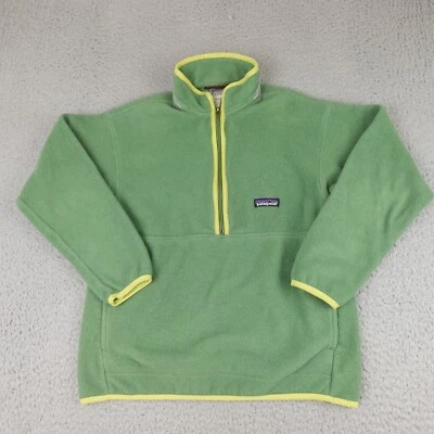Chaqueta Patagonia Synchilla Juvenil Grande Verde 1/4 Cremallera Vellón Exterior Senderismo Niños Foto 1 de 4