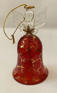 Engel rot und gold Weihnachtsglocke - Bild 1 von 5