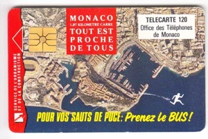 MONACO TELECARTE / PHONECARD .. MF27 120U GEM1A BUS PORT B2C0Q0012 PUCE C.8€ - Picture 1 of 1