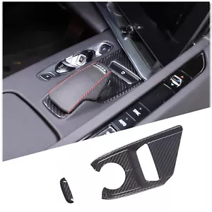 Real Carbon Fiber Mode Selector Console Base Cover Trim For C8 Corvette 2020-23 - Foto 1 di 9