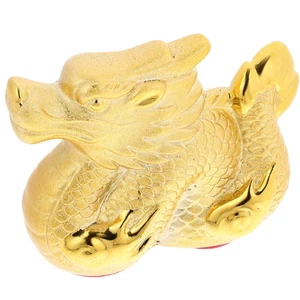  Statua scultura drago decorazione ornamenti portafortuna stile cinese statuine bestia - Foto 1 di 12