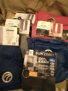 Mainstays 63” x 40” Blackout Curtain Panel Grommeted White Energy Efficient - Picture 1 of 6