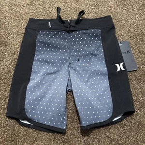 Hurley Boys Quick-Dry Boardshorts with Drawstring Closure Black New - Picture 1 of 4