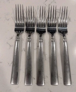 5 x Reed & Barton 18/10 Stainless Flatware SANDERLING Dinner Forks 7.5" - Picture 1 of 5