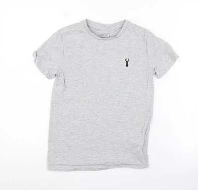 Next Boys' Grey T-Shirt, 8 Years, Short Sleeve, Cotton Blend - Image 1 of 4