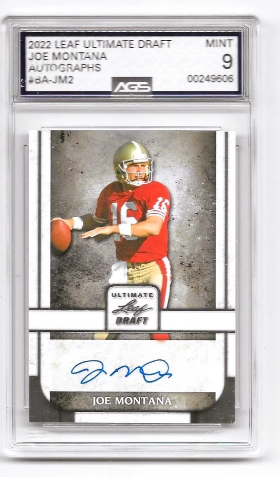 2022 LEAF ULTIMATE DRAFT JOE MONTANA AUTOGRAPH MINT 9 - Image 1 of 1