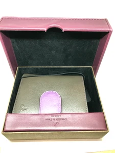 Leder Denning & Kane Geldbörse lila & braun in original Lederbox - Bild 1 von 5