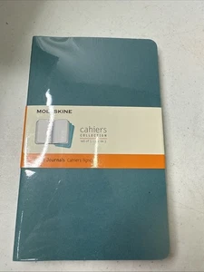 Moleskine Cahiers Set di 3, Copertura Morbida, Med (5" X 8,25") Rigato/Foderato, Blu Brillante - Foto 1 di 3