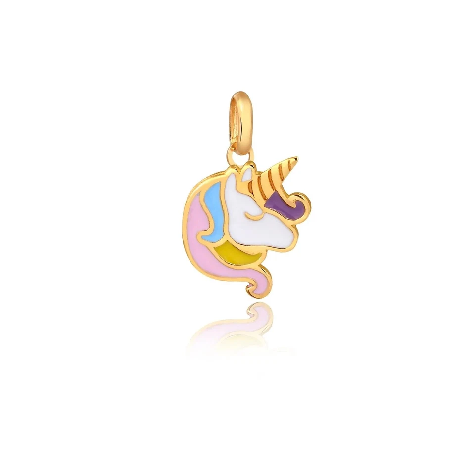 Dije unicornio oro 18K para cadena mujer, niña, unisex Foto 1 de 4