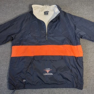 Charles River Camp Longhorn Pullover 1/4 Zip Windbreaker XL Relaxed Fit Hoodie - Image 1 of 4