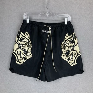 Darc Sport Wolves Muay Thai Shorts Black Unlined Drawstring 732/1000 Mens Medium - Picture 1 of 5