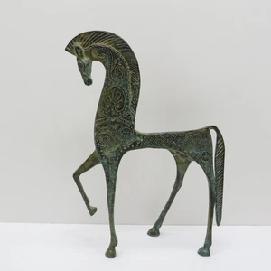 Escultura de caballo de Troya griego etrusco MCM bronce envejecido estilo 10"" decoración del hogar - Imagen 1 de 24