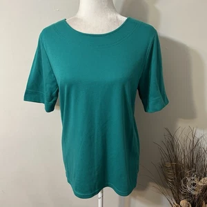 Top Weekenders Mujer Verde Manga Corta Cuello Redondo Elastizado Mezcla Algodón Talla M - Imagen 1 de 8